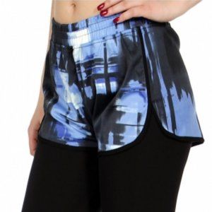 Active Shorts Leggings Combo Pants... Blue Abstract!